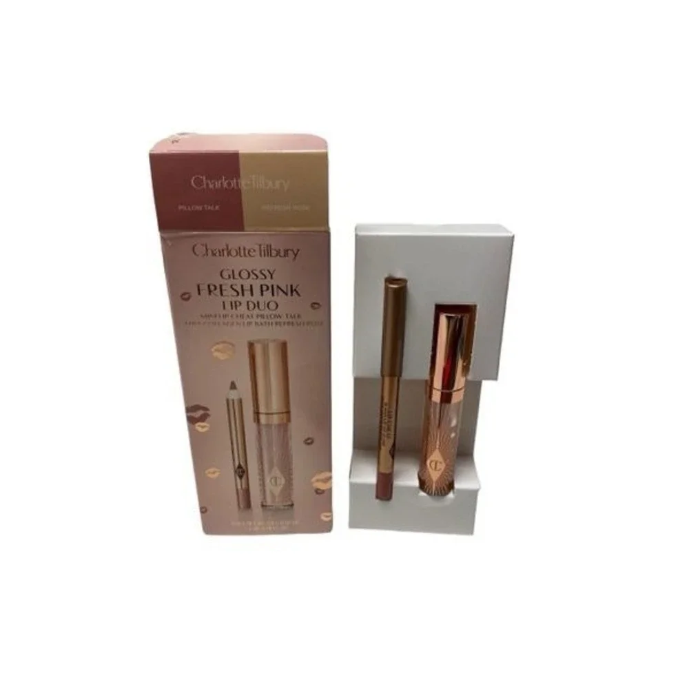 Charlotte Tilbury Glossy Fresh Pink Lip Duo in Pillow Talk & Refresh Rose (READ)